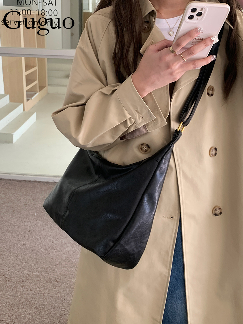 Luxury Bag Guguo Designer Bag Milad Retro Crossbody Bag For Women 2025 New Trend Korean Version Tote Bag Versatile Large Capacity Shoulder Bag