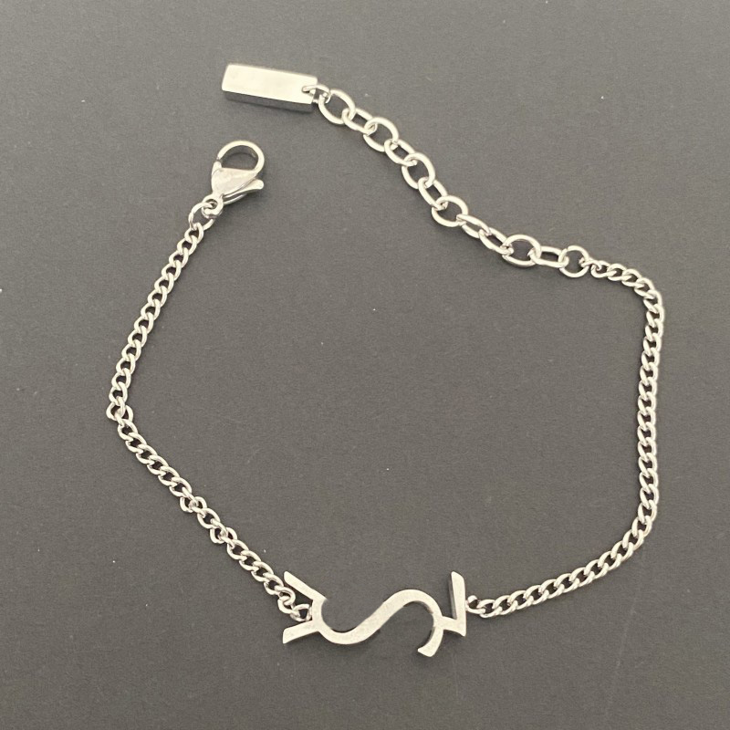 As original Designer Fashion Bracelet Necklace Earrings Gold Silver Color Simple Letter Bracelet Stainless Steel Luxury Jewelry For Women Christmas