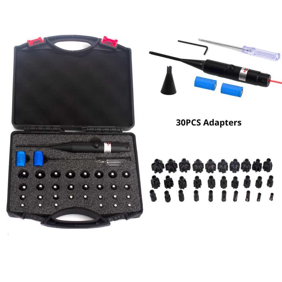 Laser Bore Sight Kit with 30 Adapters Laser Collimator 177 22LR to 12GA Boresighter for Hunting and Fishing X250922