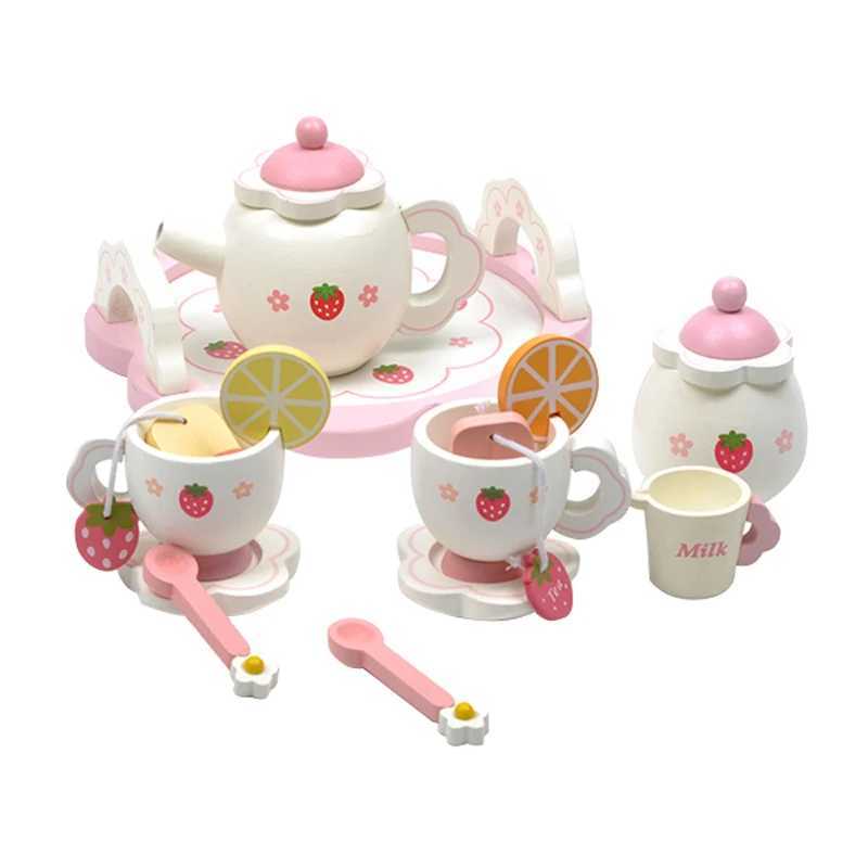 White tea set with cups teapots sugar jars trays plates spoons milk cups and other simulated home toys C250922