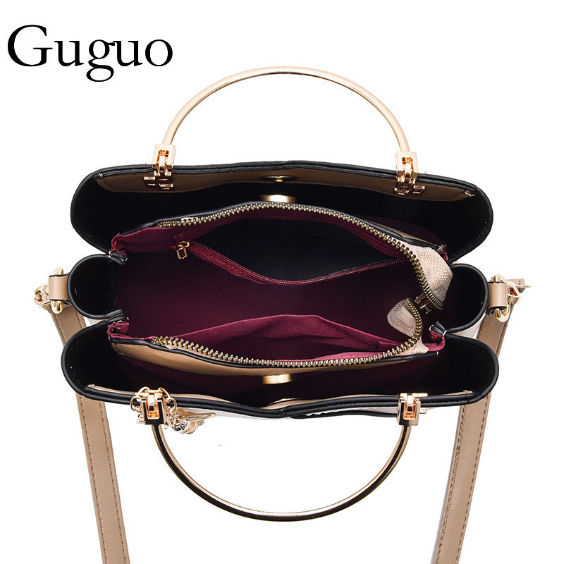 Guguo Designer Bag Women's Bag 2025 New Trend Handbag Korean Style Color Block Large Capacity Luxury Bag Fashion Shoulder Crossbody Bag Wholesale