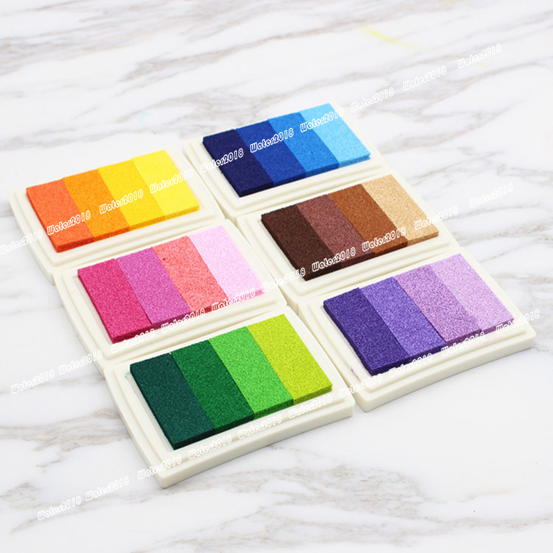 DIY Work Oil Gradient Stamp Set Big Craft Ink Pad Inkpad Craft Paper Stamp Tools 6 Colors