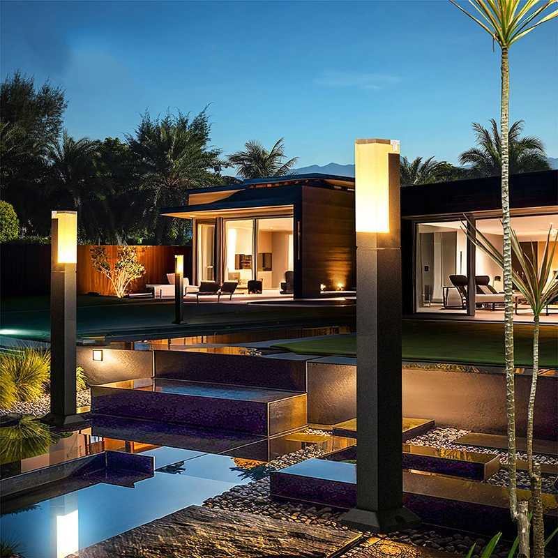 Aluminum Modern minimalist square garden villa park landscape lights LED lawn lights outdoor waterproof courtyard lights C250922
