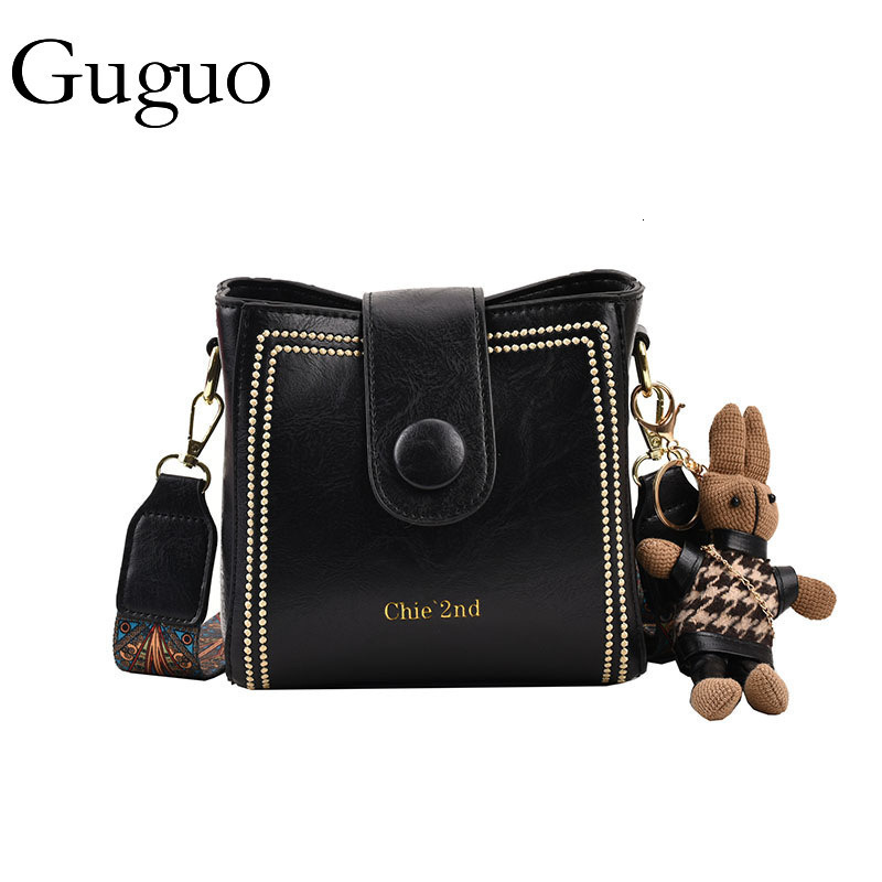 Guguo Designer Bag Women's New Trendy Shoulder Bag Crossbody Bag Fashion Versatile Bucket Bag Ladies' Vintage Tote Bag Luxury Bag Women'