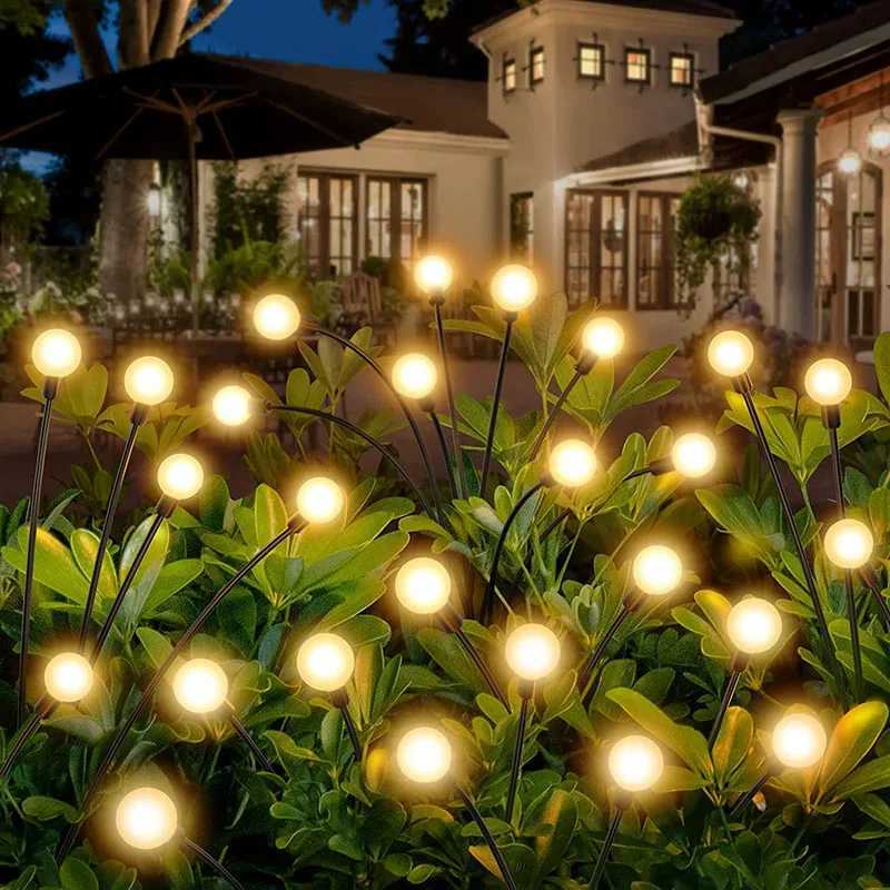 10Pack Solar Garden Lights100 LED Firefly Lights Solar Outdoor Waterproof Solar Powered High Flexibility Swaying Landscape Lawn C250922
