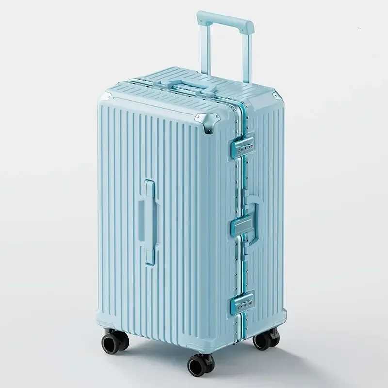 Rolling Luggage Travel Suitcase Large Capacity 26 28 30 32 Trunk Aluminum Frame Sturdy Suitcases Silent Universal Wheel luggageXJ250922