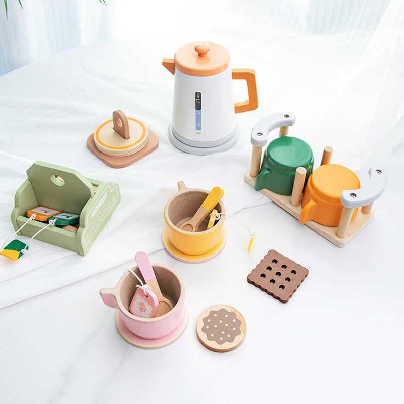 Childrens Wooden Tea Set Simulation Game Early Education Toy Childrens Tea Party Fun ParentChild Interaction Holiday Gift C250922