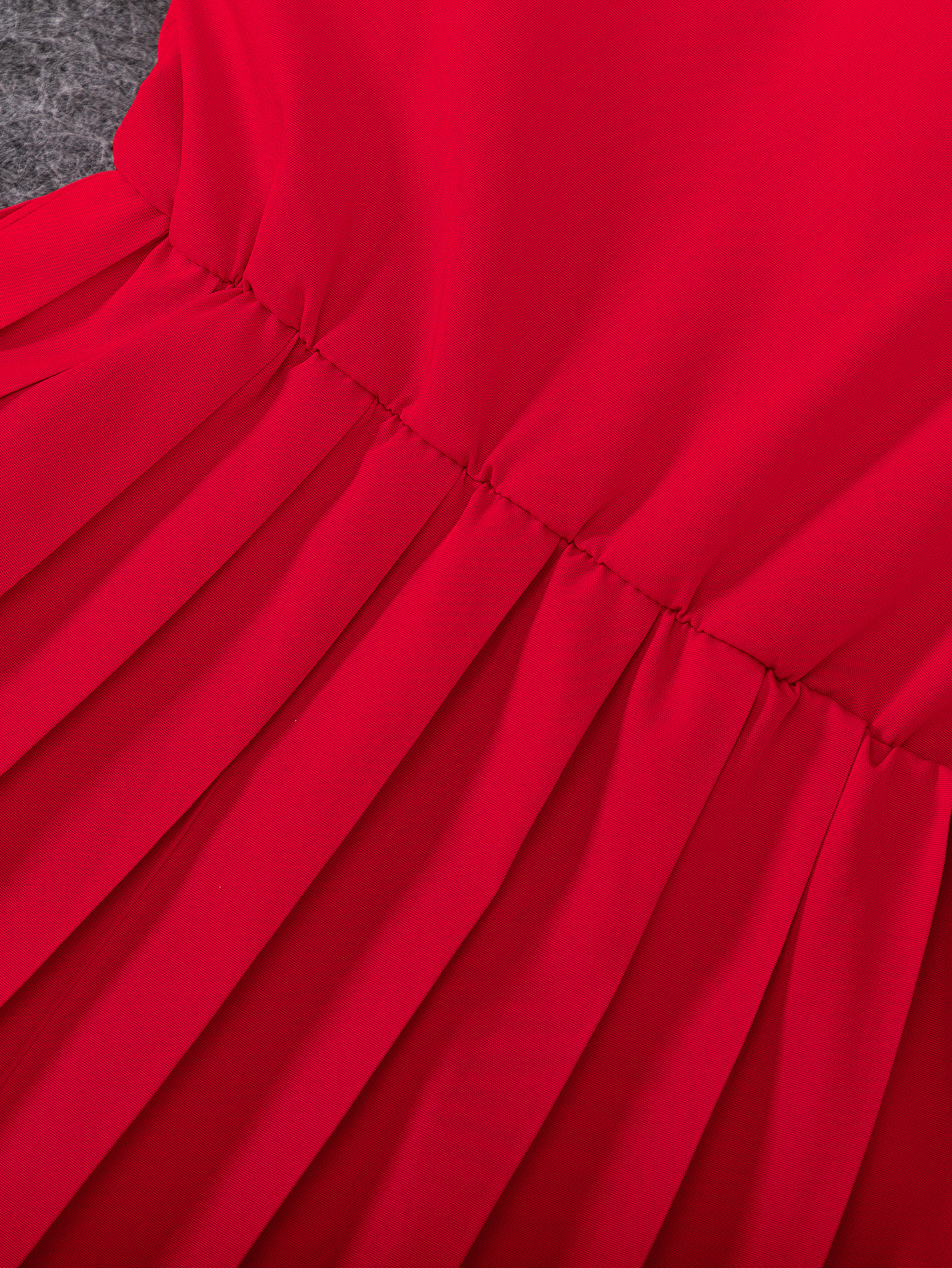 Toddler Girl 2pcs Set: Strawberry Embroidered White Cardigan & Red Pleated Sleeveless Dress, Cute Outfit-2690