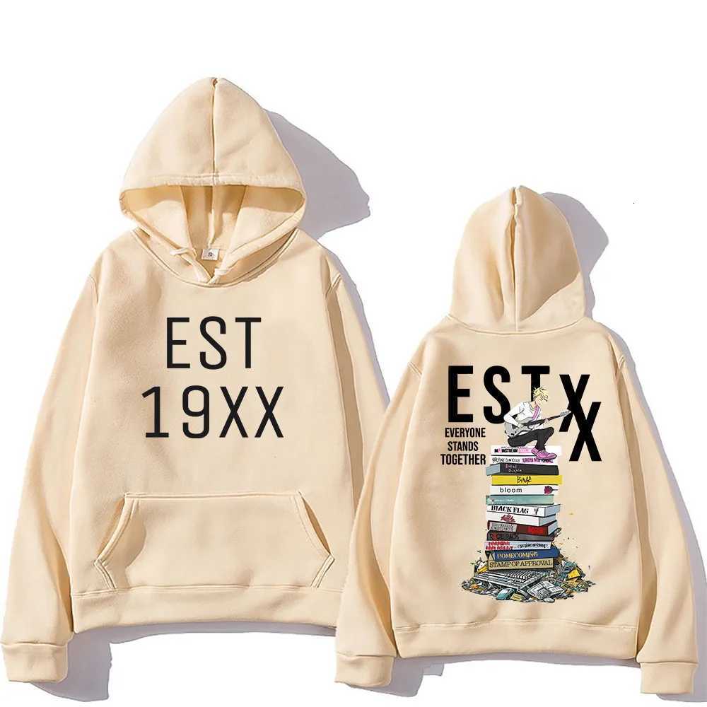 Hip Hop Sudaderas Hoodie Mgk Back Printing Gothic Comfortable Sweatshirt for Womenmen Korean Style Clothes Moletom Punk Hoody W250922