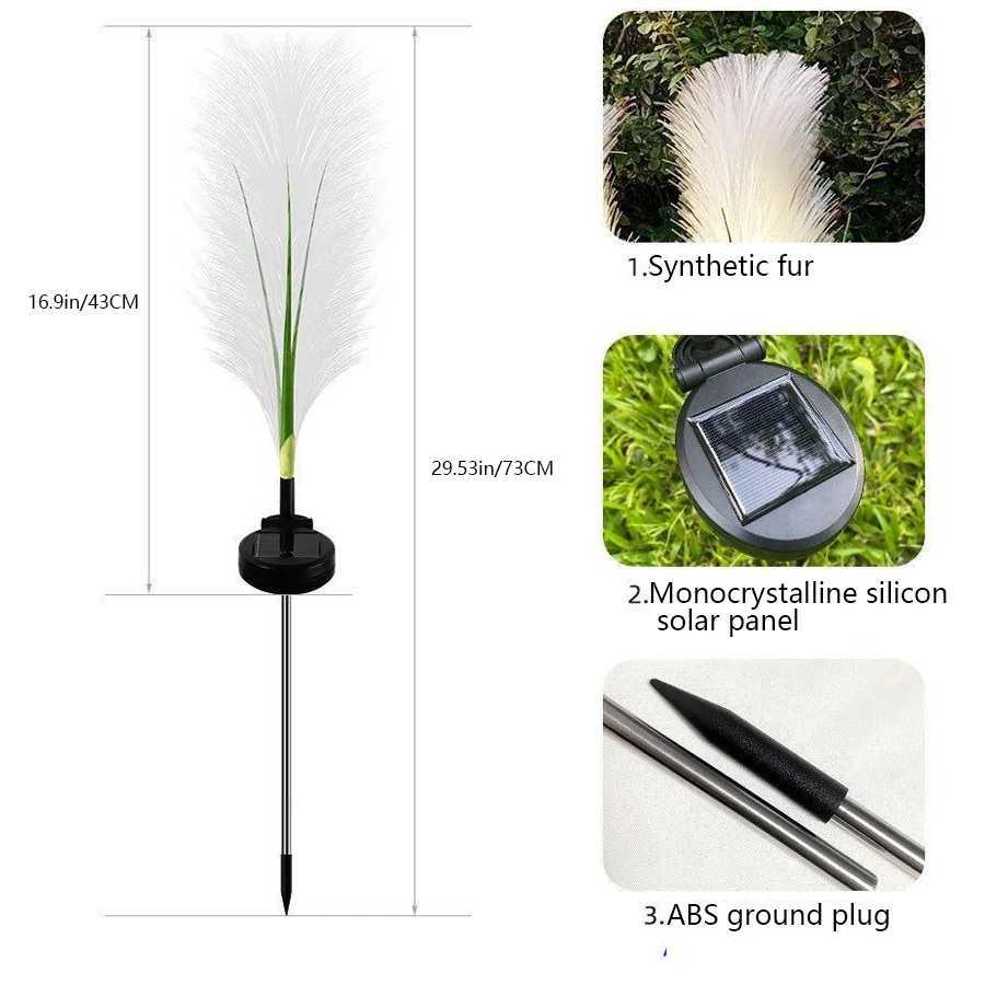 LED solar simulation reed fiber optic lamp outdoor waterproof lawn and courtyard decoration lamp C250922