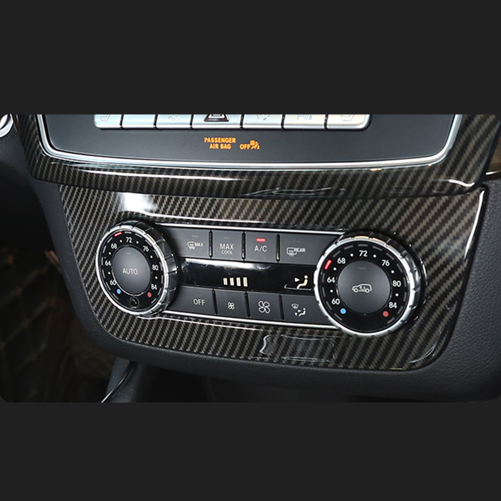 Car Carbon Fiber Center Air Condition Switch Adjustment Panel Cover For Mercedes-Benz GLE GLS ML GL W166 X166 2012-2019 GLE43 AMG GLS450 550 GL350 ML2