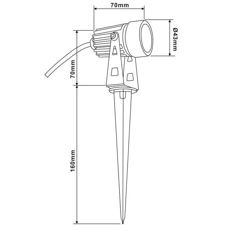 5W AllAluminum LED Spike Lawn Lamp Outdoor Garden Lighting Waterproof Path Spotlights for AC110265V DC1224V C250922