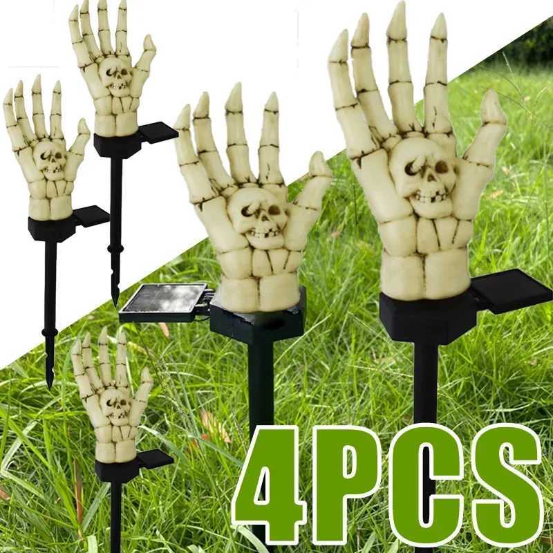 4PCS Halloween Palm Bone Light IP65 Waterproof Holiday Decoration Light Garden Patio Balcony Lawn Road Party Decoration C250922