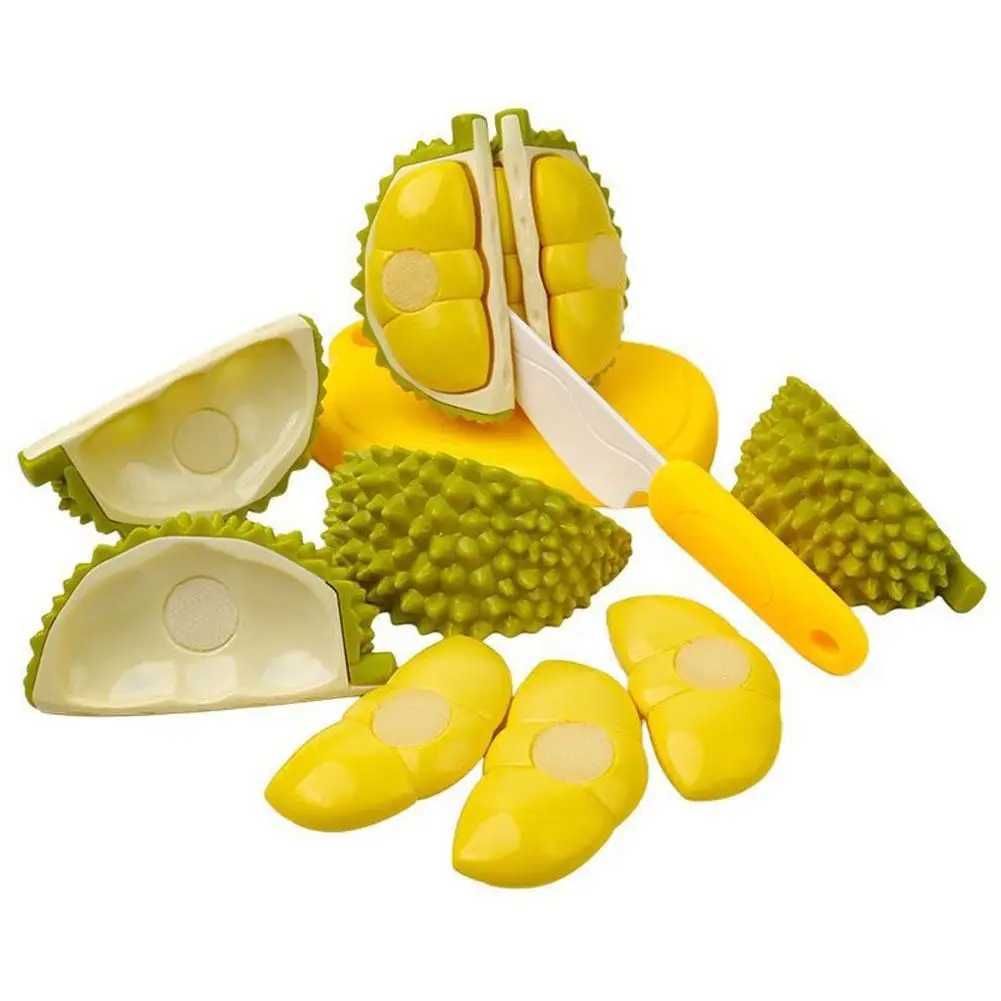 Children Fruit Cutting Toys Durian Pretend Play Dinette Simulation Fruit Food Sensory Games Educational Play House Kitchen Toys C250922