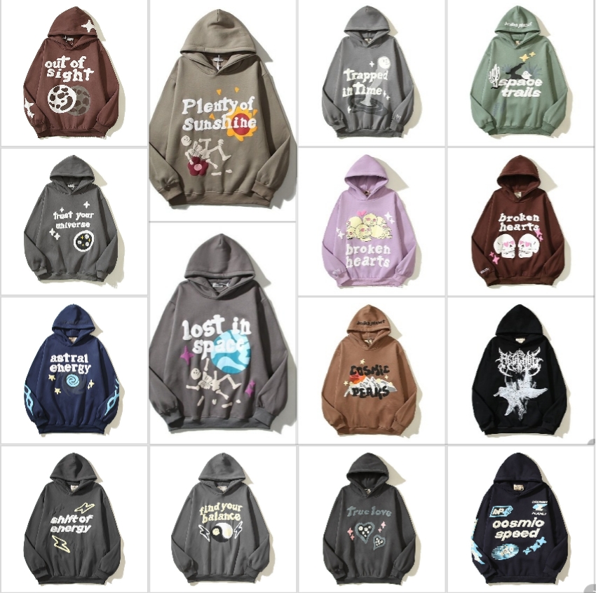 Men's Hooded Sweatshirt Jogging Print Letter Autumn Pullover Casual Fashion Hip Hop Street Long sleeved Top