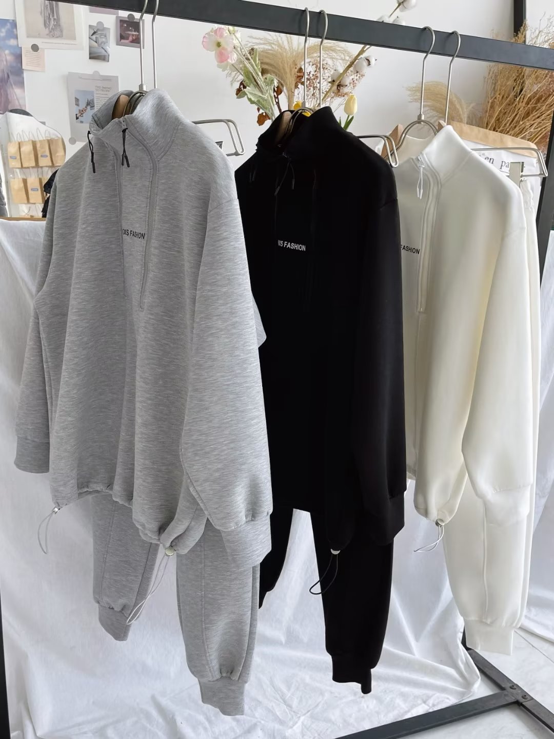 Custom-made luxury men's suits based on samples: stand-up collar zipper sports shirts, jogging pants, men's jogging pants sets, two-piece se