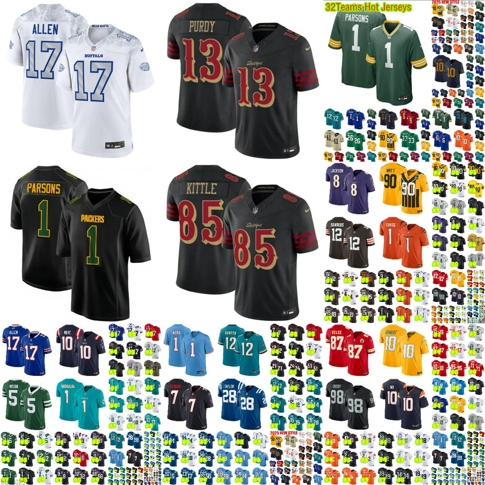 New Rivalrie Collection Josh Allen Micah Parsons Jersey Brock Purdy Nick Bosa Christian McCaffrey Matthew Stafford George Kittle Kyler Murray Football Jerseys