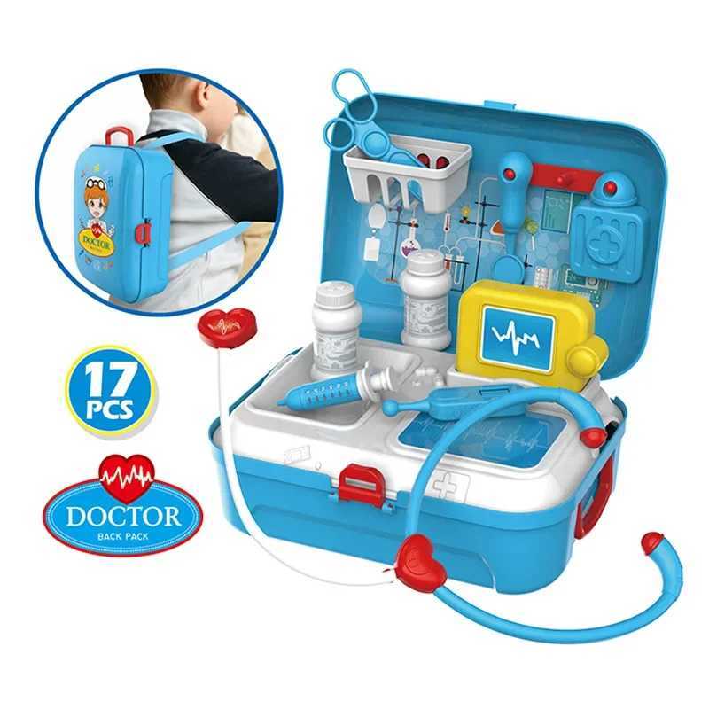 Hot Baby Miniature Kitchen Plastic Pretend Play Food Doctor Children Toys with Music Light Kids Cooking Toy Set for Girls Games C250922