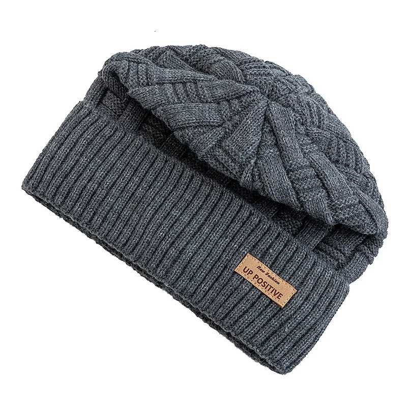 New Unisex Labal Winter Hats Outdoor Knitted Hats For Men Wen Beanie C P Fur Li Warm Sports Hats Y250920