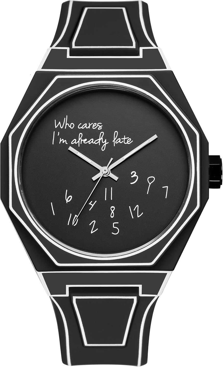 Sketch Watch Sports Fashion Quartz Minimalist Black and White Anime Series Watch Z250922