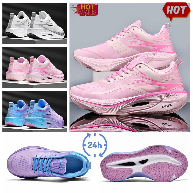 Women Men Sports Running Shoes Indoor Outdoor Purple Red Bred White Pink Blue Sky Navy Lightweight Comfortable Breathable Walking Sneakers Trainers