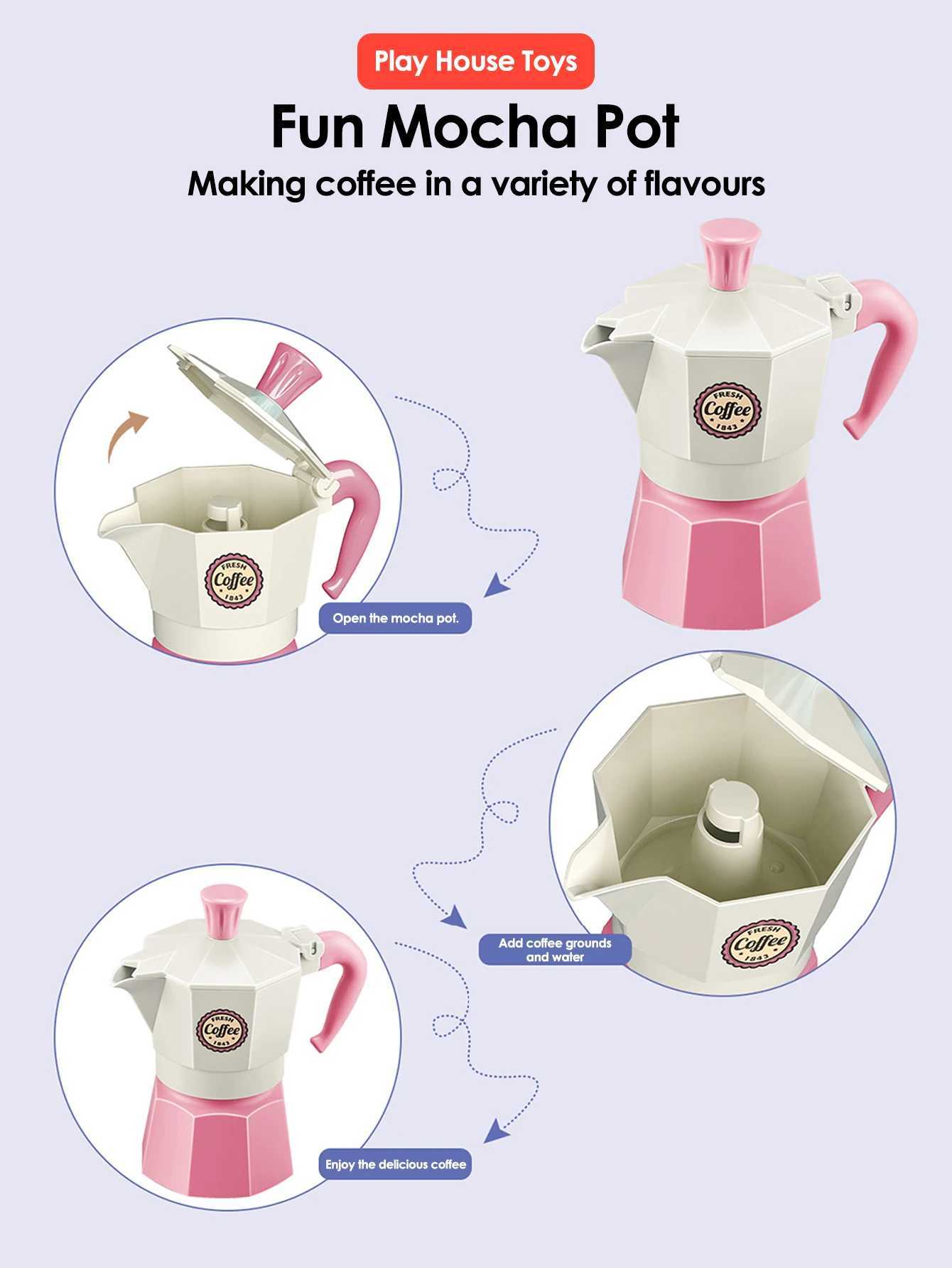 Toy Teacoffee Set for Little Girls Tea Party Toys for Kids Girls Pretend Play Snack Afternoon Tea Sets Toys birthday gift C250922