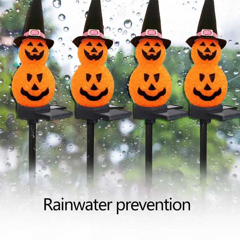 Halloween Pumpkin Solar Lights For Garden Holiday Decoration Waterproof Lawn Light Horror Theme Decor Ground Plug Lights 015 C250922