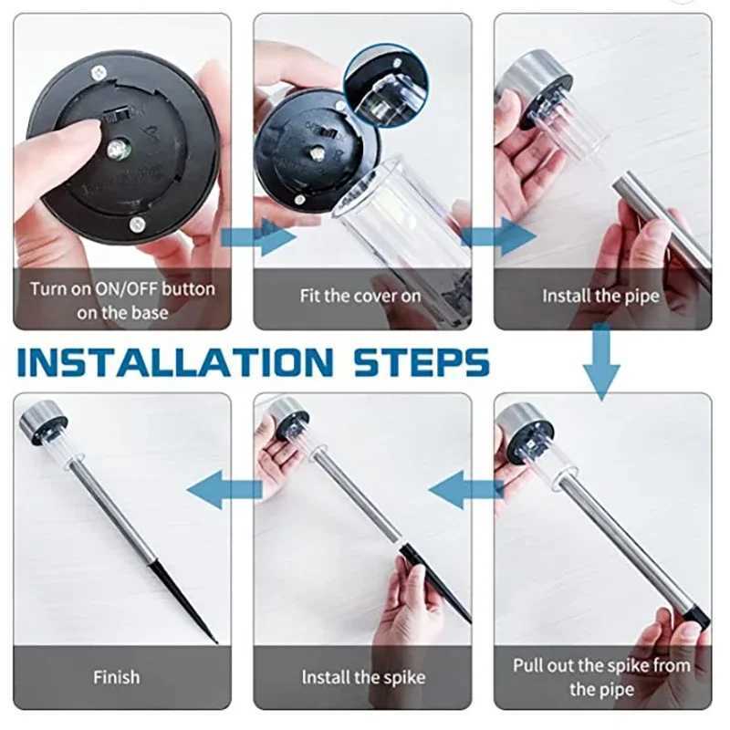 Solar Outdoor Lights Garden Lamp Solar Powered Waterproof Landscape Path Outdoor for Yard Backyard Lawn Patio Decorative C250922