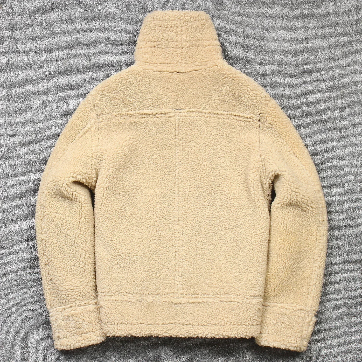 Mens Winter Real Leather Jacket Sheepskin Shearling Genuine Leather Rock Jackets High Quality B3 Bomber Male Coats 250920