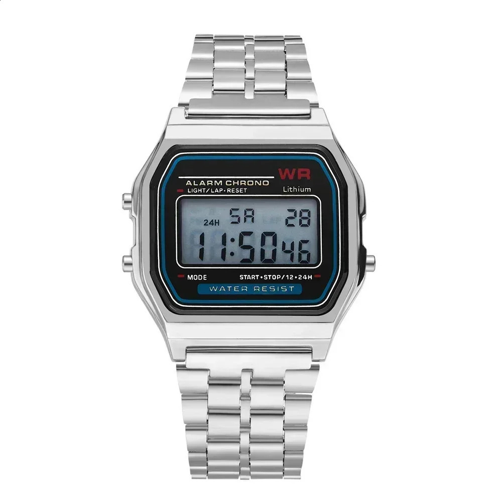 Retro Square Electronic Watches Digital Display Women Men Watch Rose Gold Silver Ladies Wristwatches Relojes Para Mujer 250911