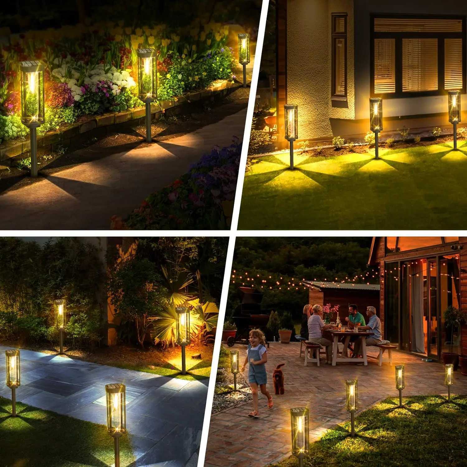 12612pcs Led Solar Pathway Lights Waterproof Outdoor Solar Lamp for GardenLandscapeYardPatioDrivewayWalkway Lighting C250922