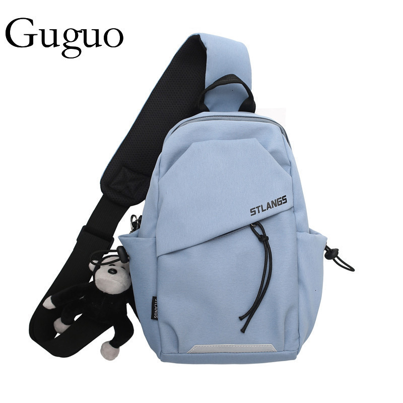 Guguo Designer Bag New Chest Bag For Men Luxury Bag Style Versatile Shoulder Bag, Fashionable Sports Small Backpack For Students, Trendy Crossbody Bag