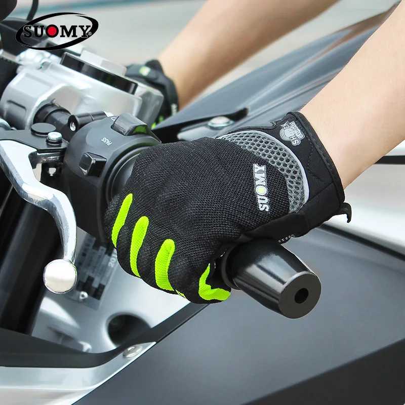 SUOMY Breathable Full Finger Racing Motorcycle Gloves Quality Stylishly OffRoad Antidrop Nonslip Riding Gloves J250922