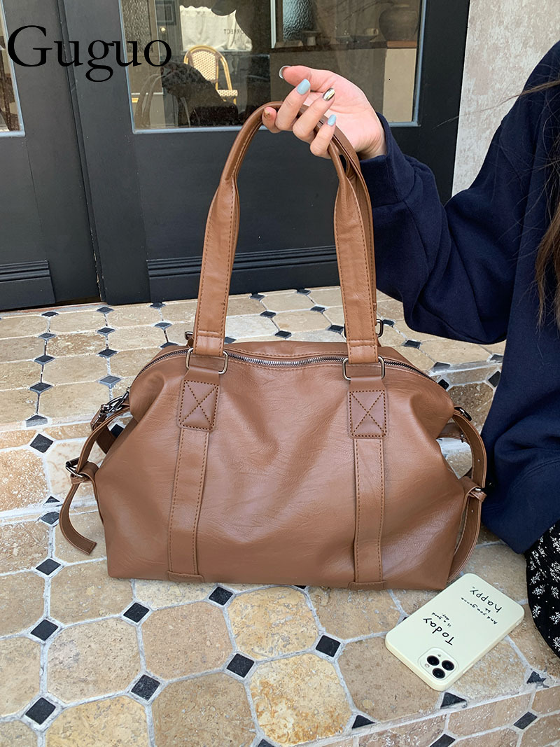 Guguo Designer Bag Trendy Cool Handheld Travel Bag For Luxury Bag Women 2025 New Korean Style Casual Tote Bag Large Capacity Crossbody Bag Luggage Bag