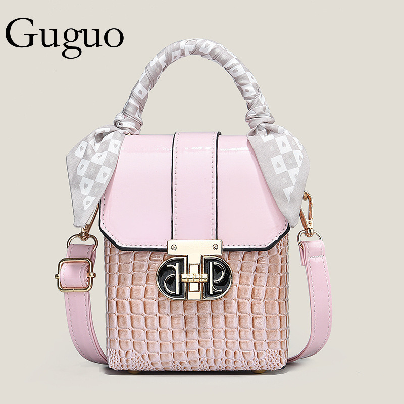 Guguo Designer Luxury Bag Bag New Stone Pattern Cross-border Versatile Bucket Vintage Small Bag Fashion Handbag Shoulder Bag Commuter Tote