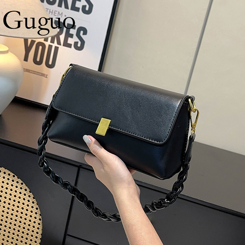 Guguo Designer Luxury Bag Bag Cross-border Foreign Trade Source Factory Retro Small Square Bag For Women 2025 New Simple Shoulder Bag Quality Versatil