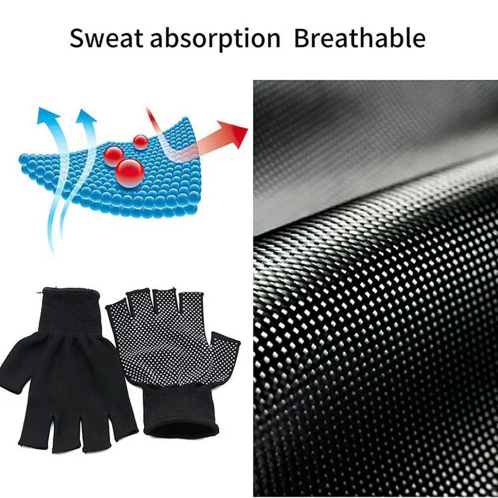 1 Pairs Bicycle Fingerless Gloves Lightweight Sunscreen AntiSlip Riding Outdoor Workout Gloves Fitness Cycling Motorcycle J250922