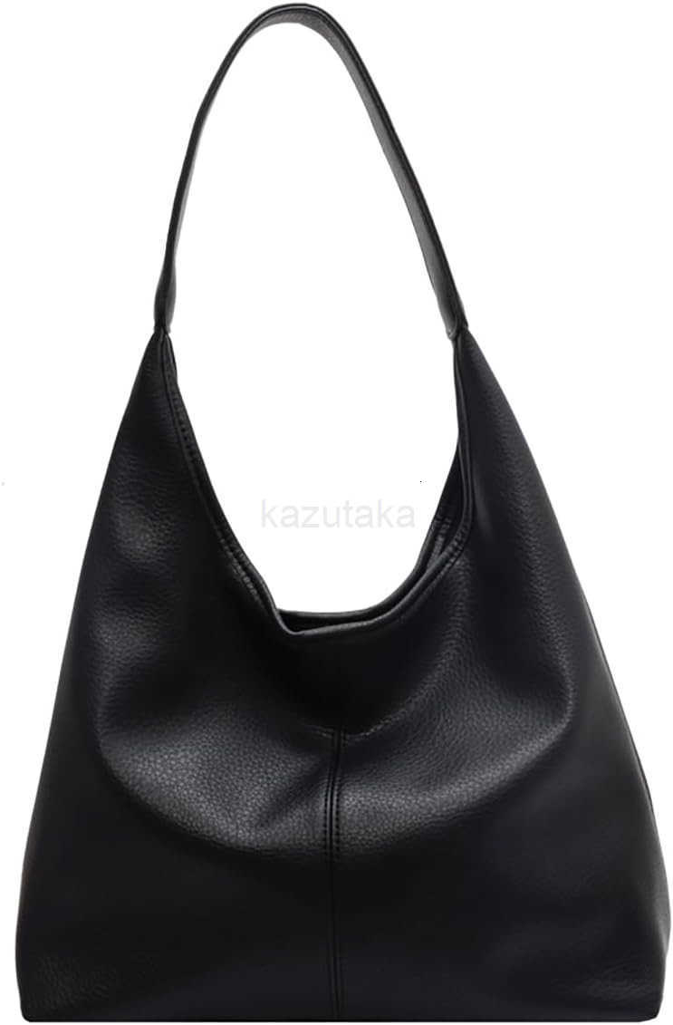 Women Slouchy Tote Bag Soft Casual PU Leather Shoulder Purses 2pcs Work Everyday Handbags Z250922