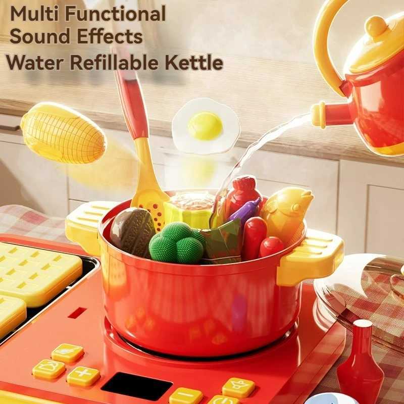 Childrens Educational Pretend Play House Kitchen Toy Set Simulation Cooking Tableware Set Toys for Kids Girls Christmas Gifts C250922