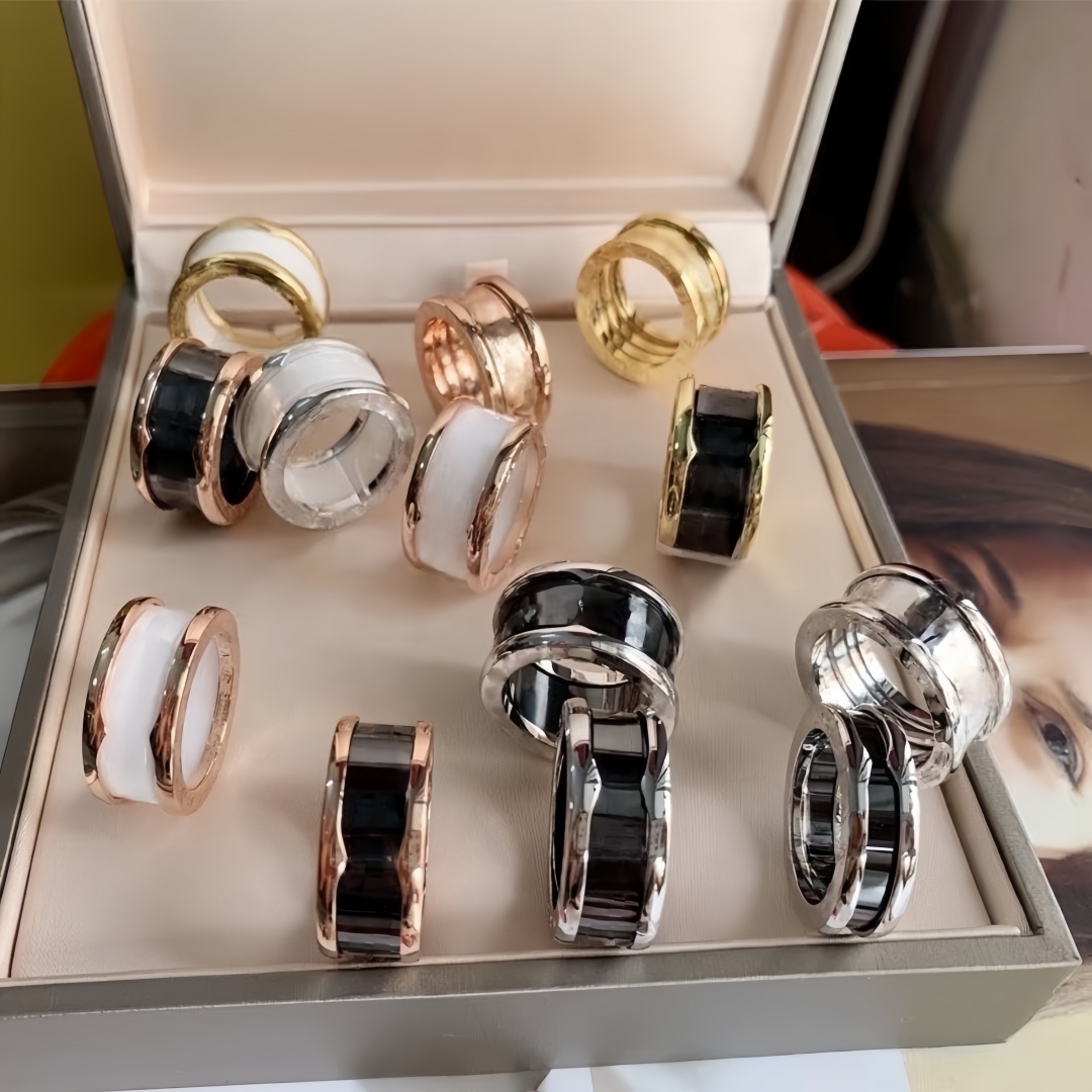 luxury jewelry designer rings for women men ceramics ring classic unisex silver gold stainless steel fashion party daily outfit gift brad ring man designer jewelry