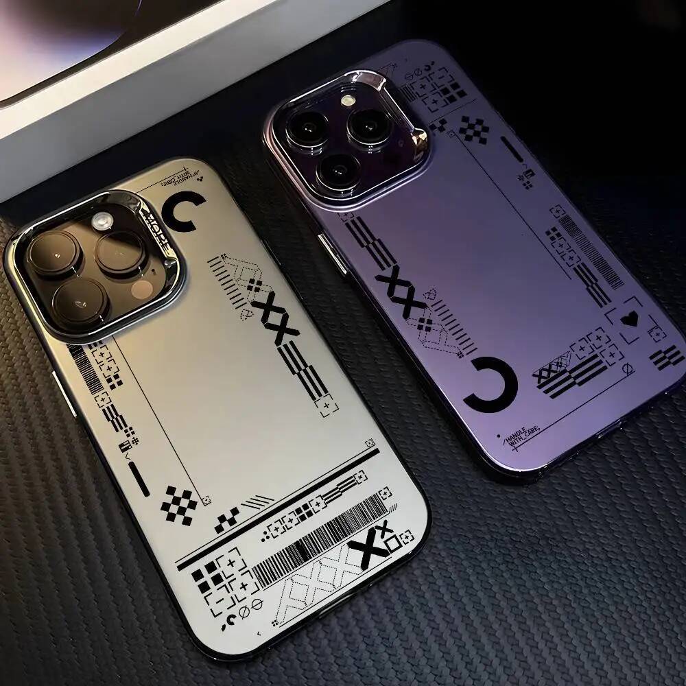 Game CS Skin Printstream Phone Case For iPhone 16 15 14 13 12 11 Plus Pro Max multicolor Aurora laser Shockproof Funda Cover