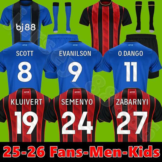 AFCB Bournemouth 25 26 EVANILSON Soccer Jerseys KLUIVERT 2025 2026 football shirt CHRISTIE O.DANGO ADAMS BROOKS SCOTT SENESI J.ARAUJO maillots de futol