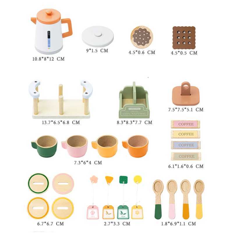 Childrens Wooden Tea Set Simulation Game Early Education Toy Childrens Tea Party Fun ParentChild Interaction Holiday Gift C250922
