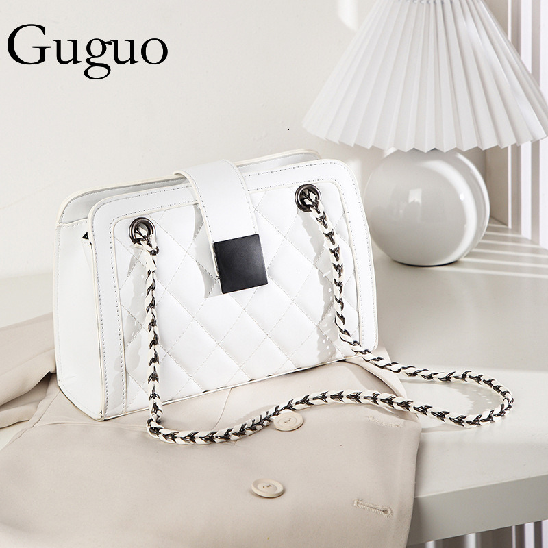 Guguo Designer Bag New Trendy This Year Popular Versatile Quilted Chain Shoulder Luxury Bag Bag For Women Large Capacity PU Minimalist Style Crossbody
