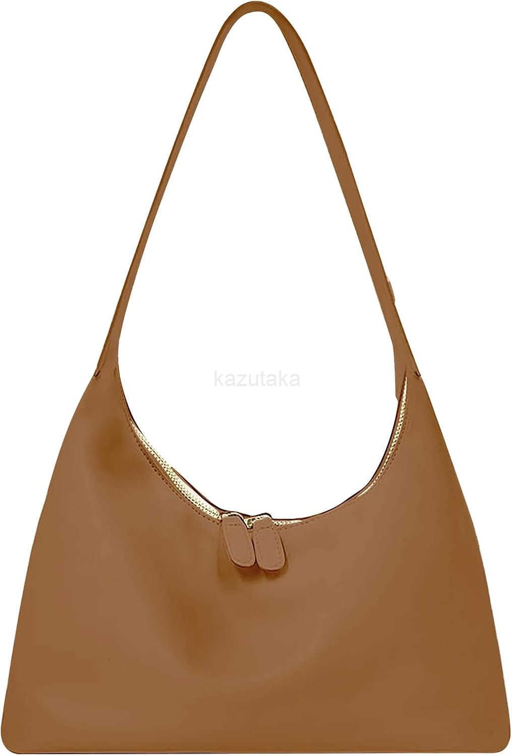 Small Soft Shoulder Purse Slouchy Tote Handbags Leather Women with Double Zipper Design Z250922