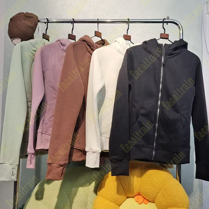 Designer Yoga Hoodie Womens Hoodies Fashion Long Sleeve Zip Up Sweatshirt Sportswear Pullover Outdoor Sports Jogging Hoodies