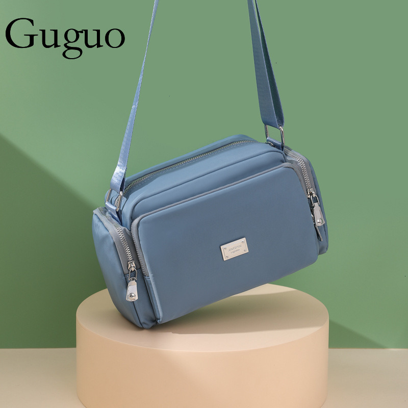 Luxury Bag Guguo Designer Bag New Women's Bag Cross-border Nylon Shoulder Bag Simple Fashion Wide Strap Crossbody Bag Large Capacity Lightweight 