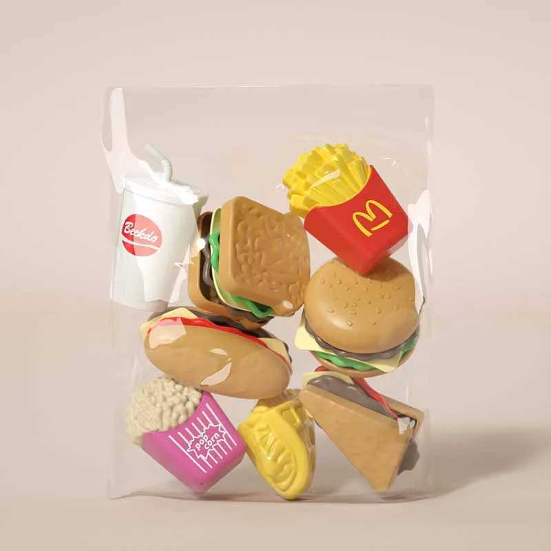 Childrens Play House Game Toy Set Simulation Hamburger Fries Hot Dog Drink Sand Kitchen Set Food Play Educational Toys C250922