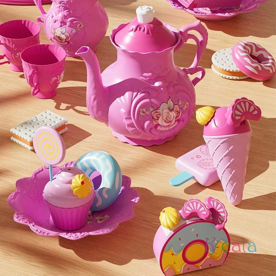 Play House Birthday Cake Cutting Toys Playing Simulation Blowing Candle Dessert Fruit DIY Toy Birthday Gift Perfect for New Year C250922