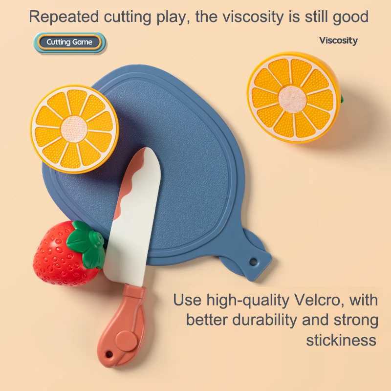 Cuttable Fruits And Vegetables Toy Kitchen Accessories With Knives And Board Pretend Food Play Food Cutting Set For Kids C250922